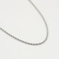 twisted link chain 2.5mm thick silver-colored