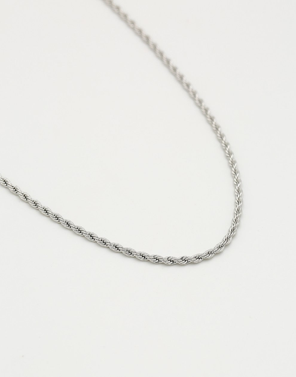 gedraaide schakelketting 2,5mm dik zilverkleurig