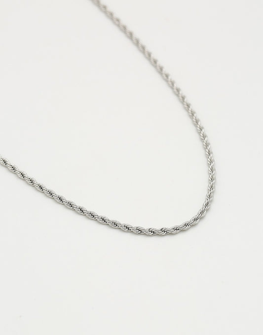 gedraaide schakelketting 2,5mm dik zilverkleurig