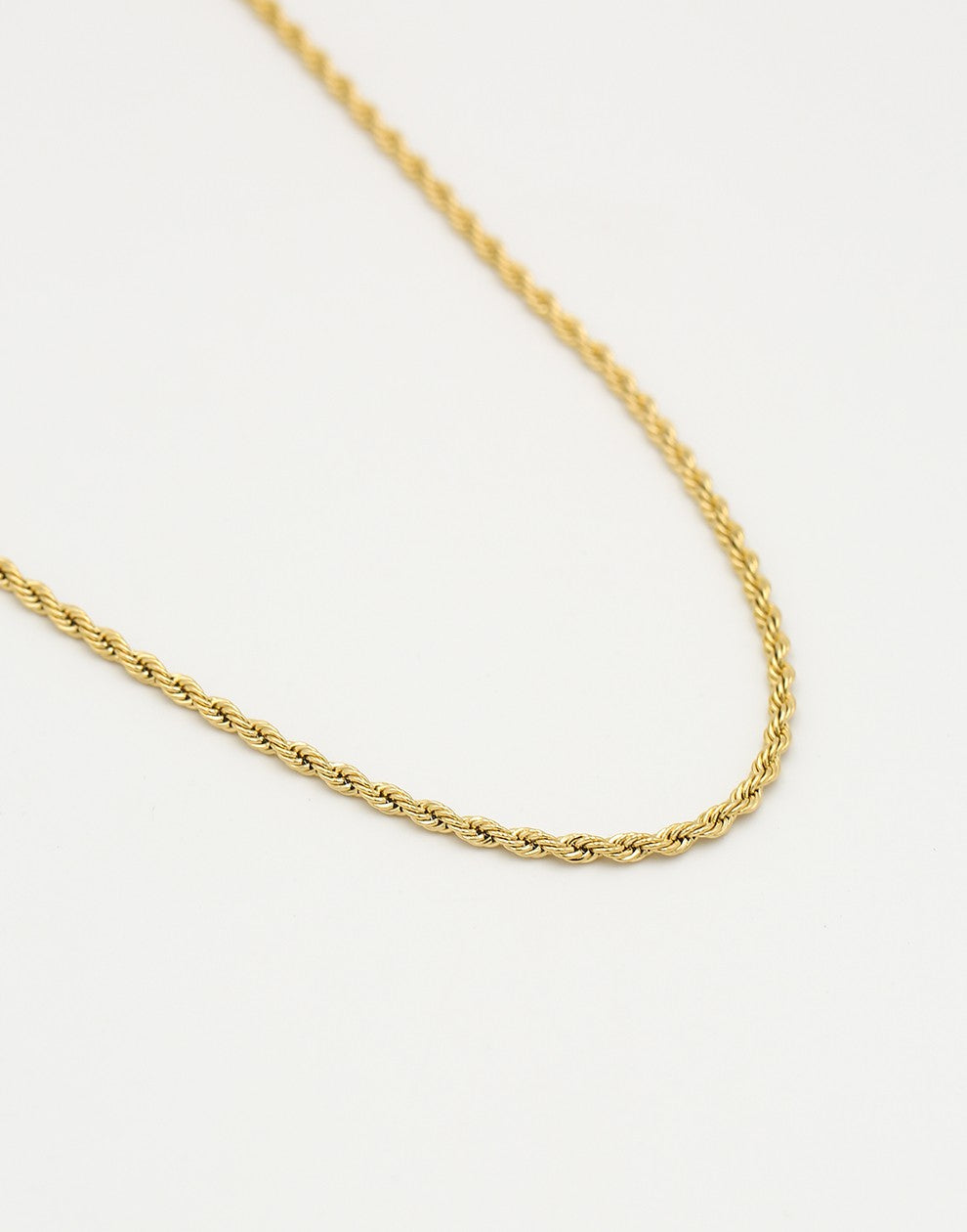gedraaide schakelketting 2,5mm dik goudkleurig