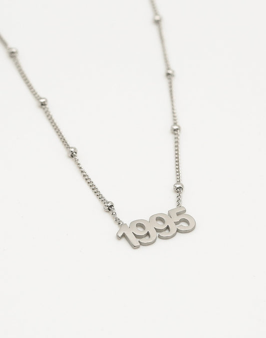 Ketting jaartal 1995 zilverkleurig