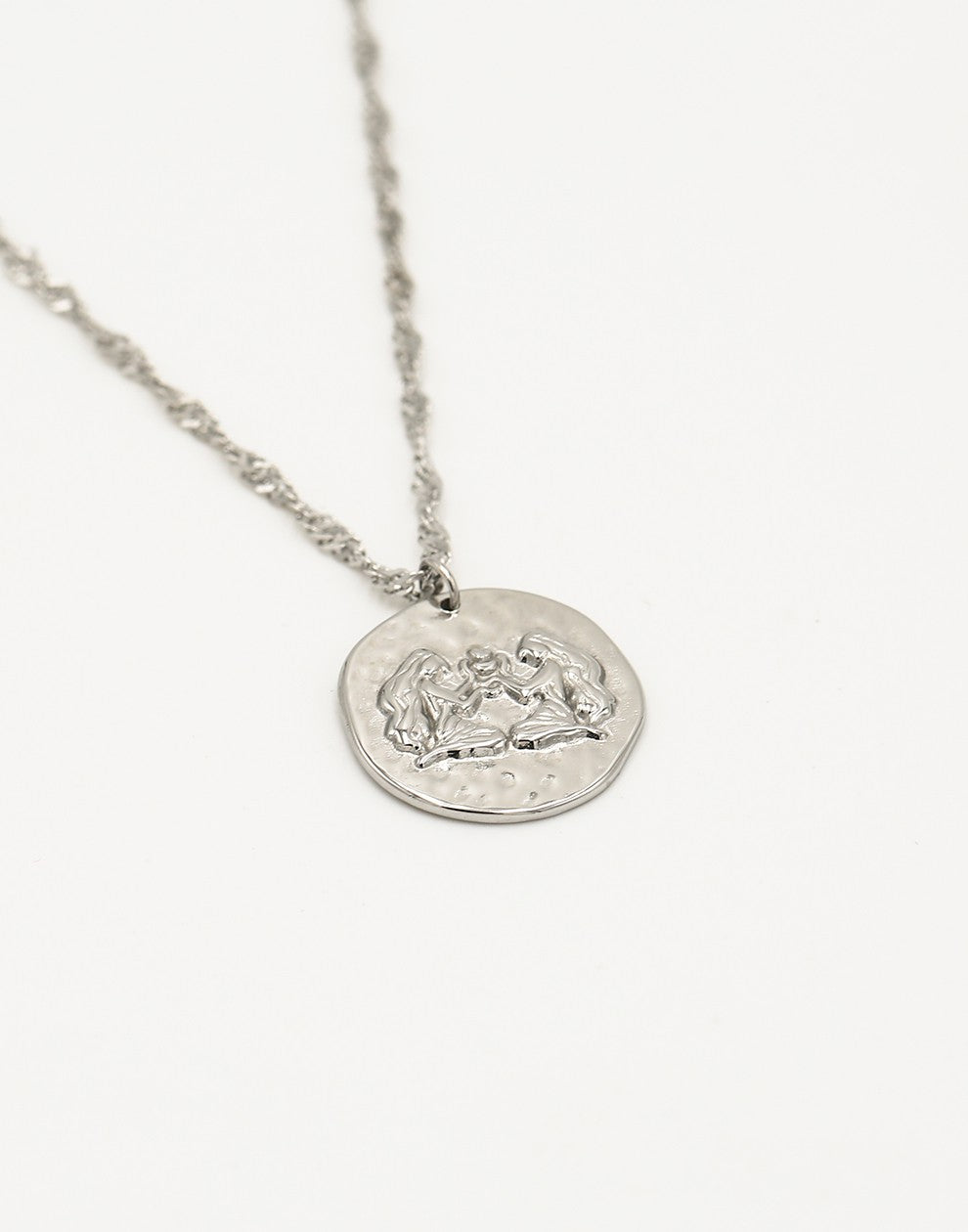 Sterrenbeeld zodiac ketting tweeling zilverkleurig