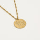 Zodiac sign necklace lion gold-colored