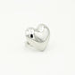 chunky ring hart zilverkleurig