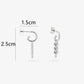 triple heart hanger zilverkleurig
