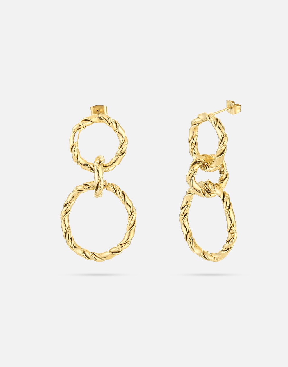 oorhangers statement cirkels goudkleurig
