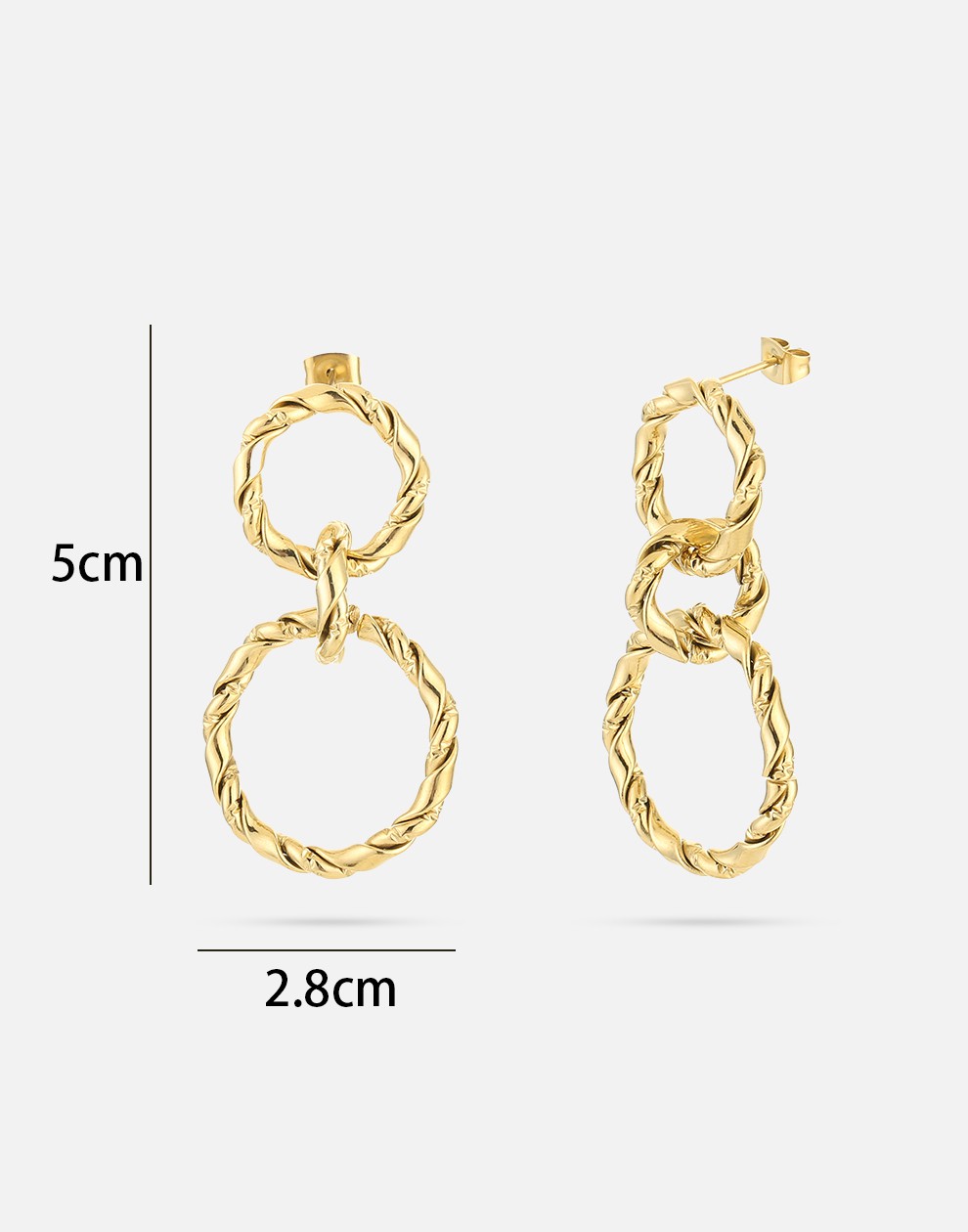 oorhangers statement cirkels goudkleurig