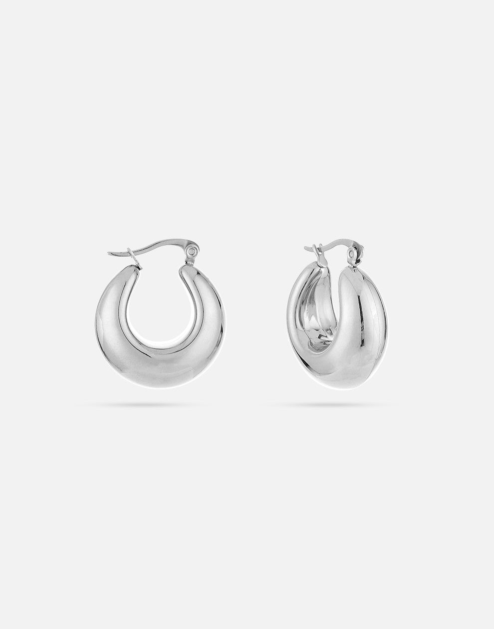 bold vintage hoops zilverkleurig