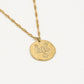Zodiac sign necklace Scorpio gold-colored