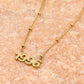 Ketting jaartal 1996 goudkleurig