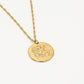 Zodiac sign necklace Aquarius gold-colored