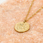 Zodiac sign necklace Aquarius gold-colored