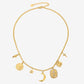 Bedel ketting maan space goudkleurig