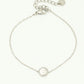 Bracelet coin with silver-colored heart