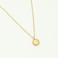 Ketting munt met hartje goudkleurig