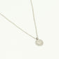 Ketting munt met hartje zilverkleurig