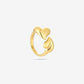 ring twisted hearts gold