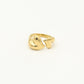 ring twisted hearts gold