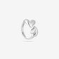 ring twisted hearts zilverkleurig