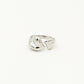 ring twisted hearts zilverkleurig