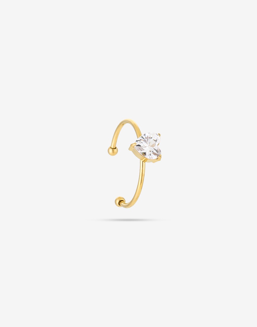 Ring hart steentje crystal