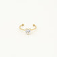 Ring hart steentje crystal