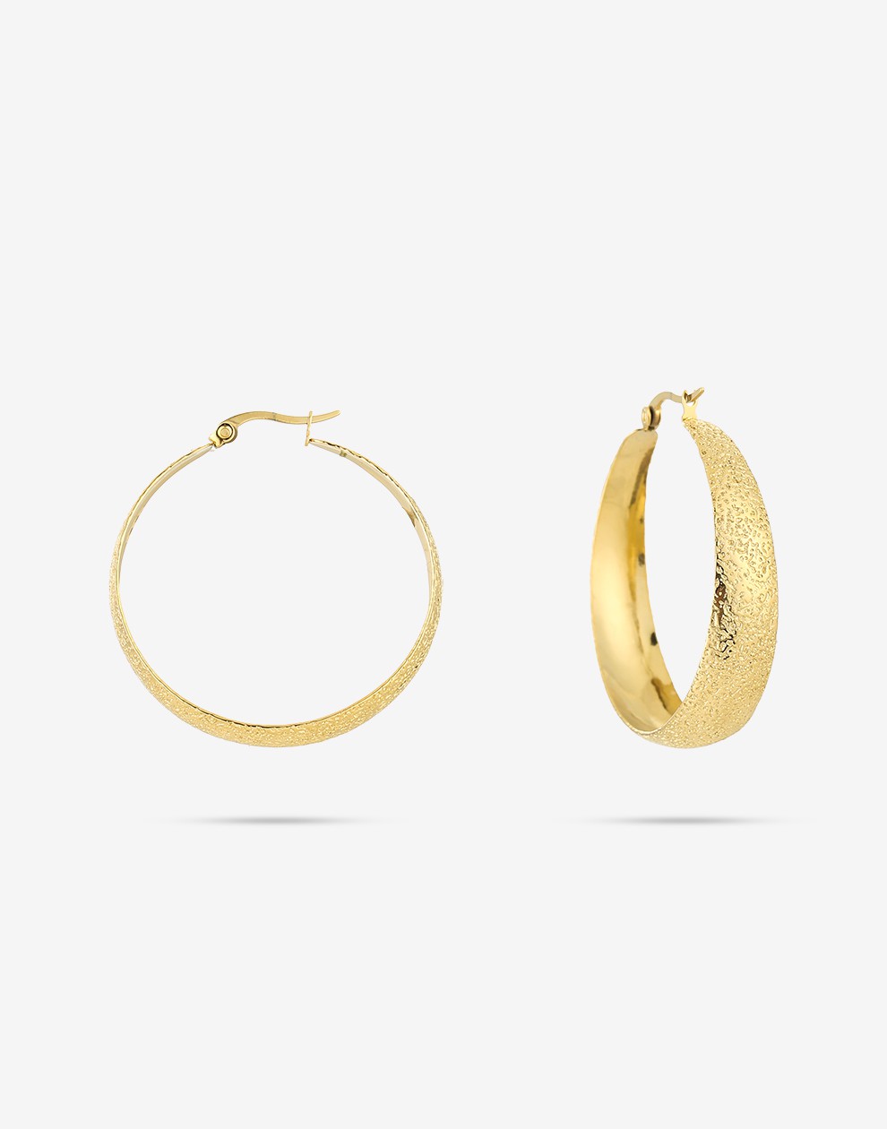 Thick hoop patroon goudkleurig