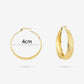 Thick hoop patroon goudkleurig