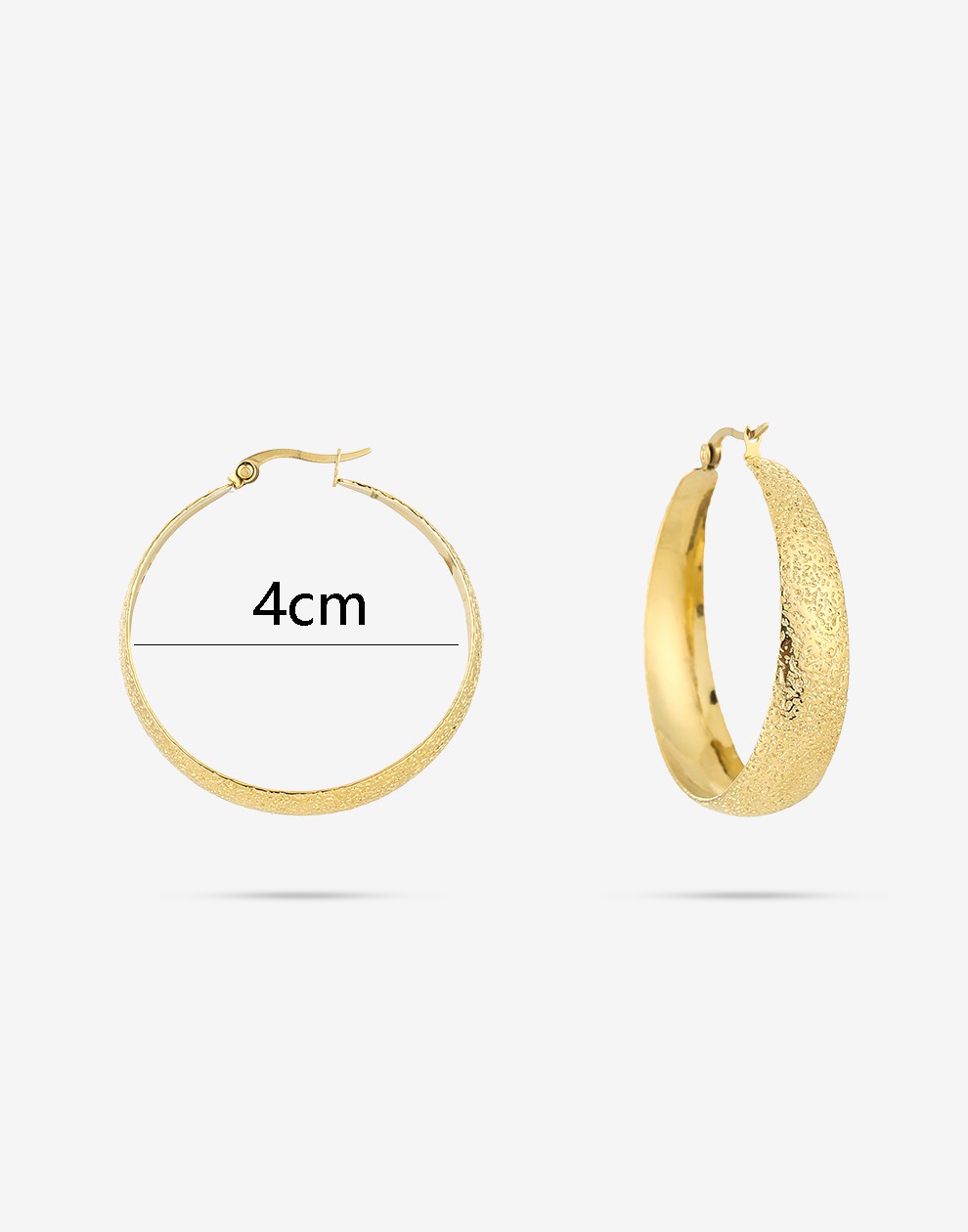 Thick hoop patroon goudkleurig