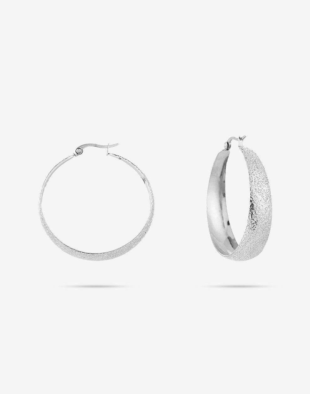 Thick hoop patroon zilverkleurig