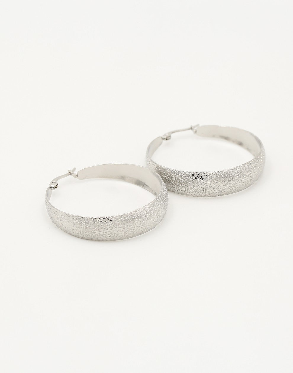 Thick hoop patroon zilverkleurig