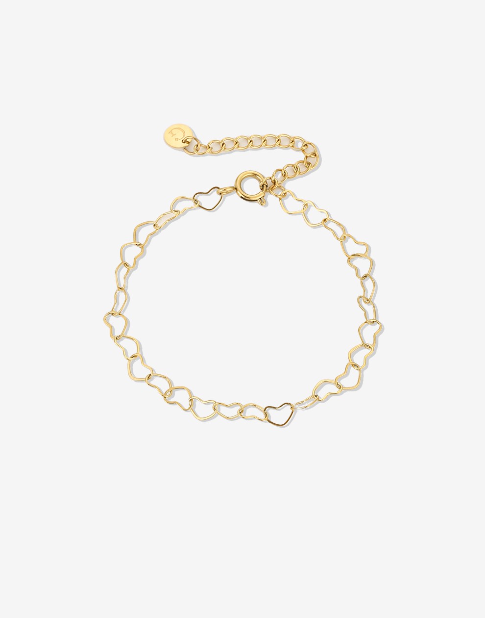minimalistische hartjes armband goudkleurig