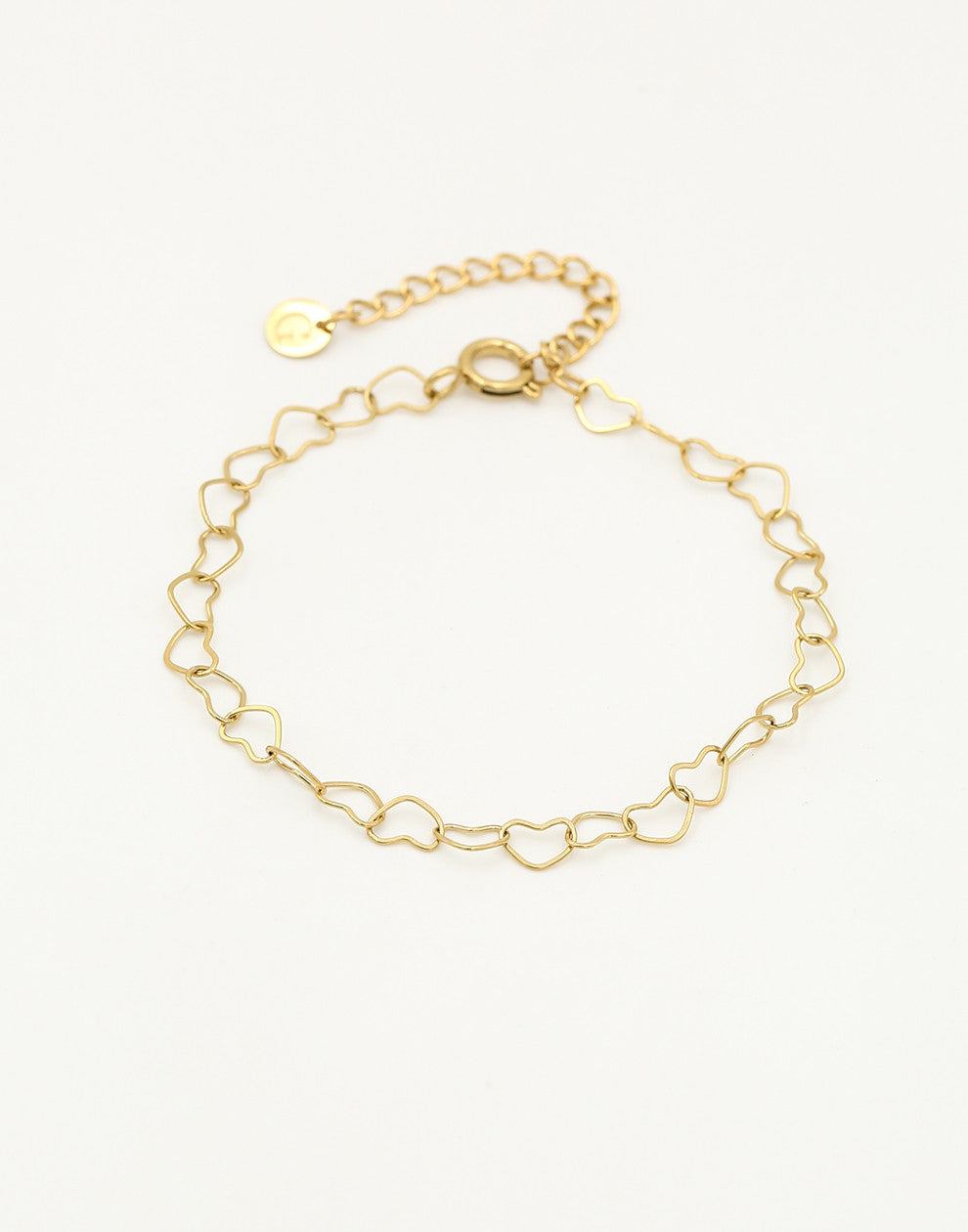 minimalistische hartjes armband goudkleurig
