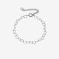minimalistische hartjes armband zilverkleurig