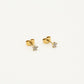 Studs ster met steentjes goudkleurig