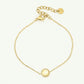 Armband munt met smiley goudkleurig