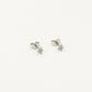 Studs ster met steentjes zilverkleurig
