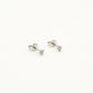 Studs morningstar zilverkleurig steentjes