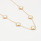 Ketting 5 klavers wit