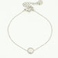 Armband munt met smiley zilverkleurig