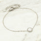 Armband munt met smiley zilverkleurig
