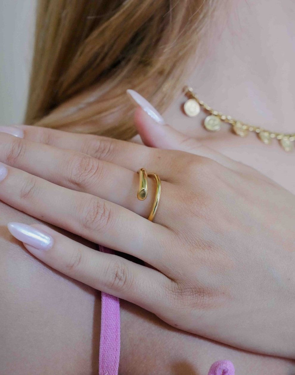 wikkel ring goudkleurig