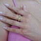 ring twisted hearts gold