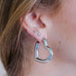 Studs morningstar zilverkleurig steentjes