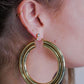 dubbele chunky hoops 7cm goudkleurig
