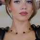 Ketting 5 klavers zwart