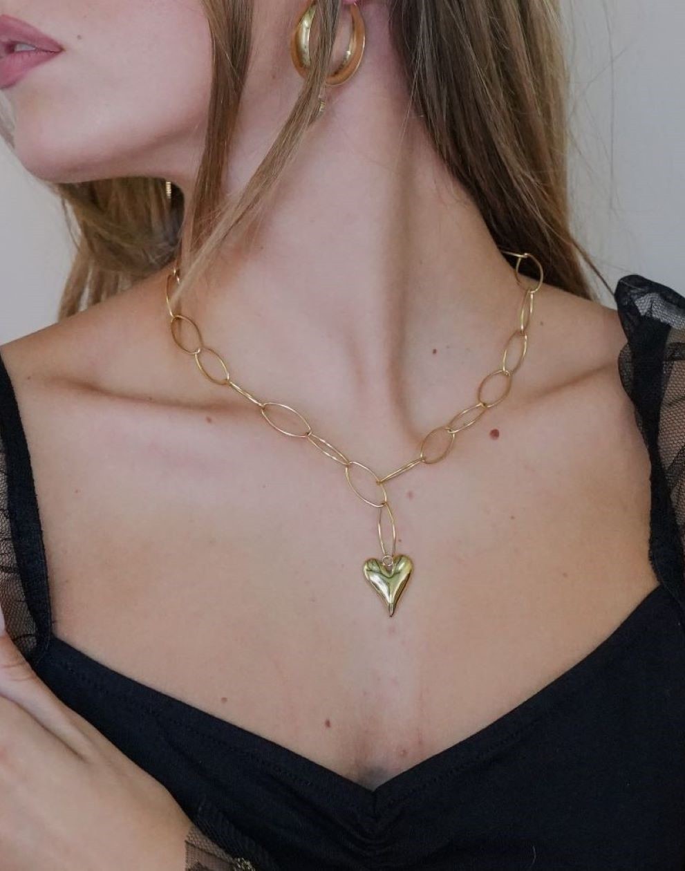 schakelketting vintage hart