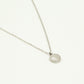 Ketting munt met smiley zilverkleurig