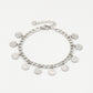 schakelarmband met smiley muntjes zilverkleurig