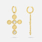 Large vintage cross earrings